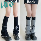 Lunivop New Leg Warmers Cross Chain Socks Y2K Japanese Punk Hot Girl Dark Women Harajuku Gothic