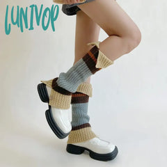 Lunivop New Retro Leg Warmers Winter Button Opening American Y2K Harajuku Hot Girl Japanese