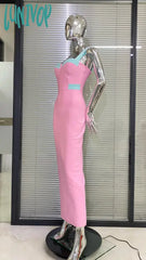 Lunivop New Women Elegant Sexy Sleeveless Strap Bodycon Bandage Long Dress Vestidos De Fiesta