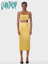 Lunivop New Women Sets Sexy Hollow Out Tops &Skirt Bodycon Clothes Elegant Party Two Pieces