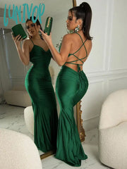 Lunivop New Women’s Sexy Solid Color Dress Fashion Strappy Backless Slim Suspender Skinny Hip
