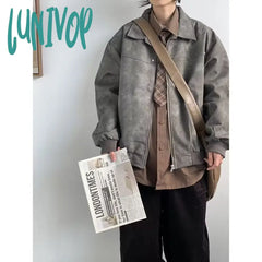 outfit inspo 2024 American High Street Niche Lapel Jacket Men's and Women's Retro Loose All-Match Trendy Casual Jacket