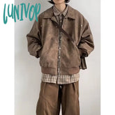 outfit inspo 2024 American High Street Niche Lapel Jacket Men's and Women's Retro Loose All-Match Trendy Casual Jacket