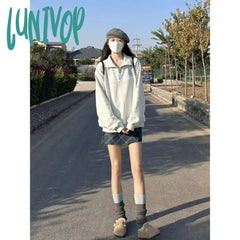 outfit inspo Female Height!!! Korean Style Campus Style Polo Collar Sweater Women's Ins Korean Style Student Top