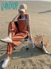 Lunivop Overalls Women’s Summer New Trendy Korean Version Loose Straight Casual Pants Wide Leg