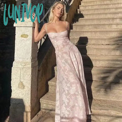 Lunivop Pink Jacquard Corset Cami Dress