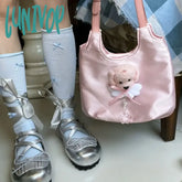 Lunivop Pink Y2K Womens Shoulder Bag Harajuku Original Cute Dog Japanese Style New In Handbag