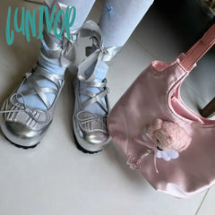 Lunivop Pink Y2K Womens Shoulder Bag Harajuku Original Cute Dog Japanese Style New In Handbag