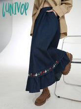 Lunivop Plus Size Autumn Winter Corduroy Skirt Women Literature Vintage Midi Long Skirts Female