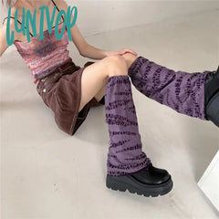 Lunivop Punk Gothic Ripped Leg Warmer Japanese Jk Cover Breathable Dark Y2K Hot Girl Stockings