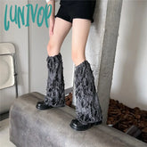 Lunivop Punk Gothic Ripped Leg Warmer Japanese Jk Cover Breathable Dark Y2K Hot Girl Stockings