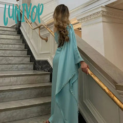 Lunivop Robe One Shoulder Sexy Mermaid Evening Dress فساتين السهرة Floor-Length Satin