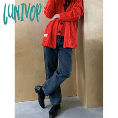 rugby shirt outfit New Autumn and Winter Ins Retro Dark Blue Casual Jeans for Women Versatile Slimming Straight Pants for Women