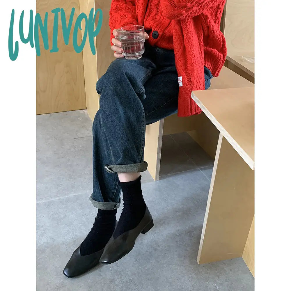 rugby shirt outfit New Autumn and Winter Ins Retro Dark Blue Casual Jeans for Women Versatile Slimming Straight Pants for Women