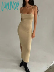 Lunivop Sexy Backless Bandage Knitted Dress Elegant Outfits For Women Sleeveless Club Party