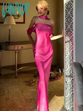 Lunivop Sexy Backlesss Long Dress For Women Elegant Off Shoulder Sleeveless Dresses Lady Party