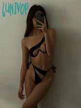 Lunivop Sexy Cut Out Bikini Swimsuit Two Piece Set Fashion Outfits Hot Summer Beachwear Mesh See