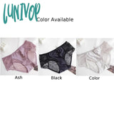 Lunivop Sexy Transparent Lace Satin Patchwork Ice Silk Panties French Underwear Breathable Comfort