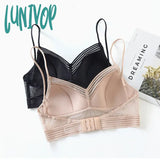 Lunivop Sexy U Backless Invisible Bra Underwear Without Stones Thin Triangle Cup With Lace Mesh