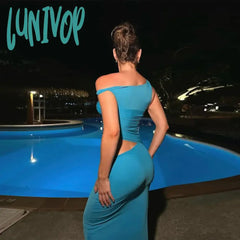 Lunivop Sexy Women Dress Skirt Summer Club Two Piece Set Outfits Fashion Sleeveless Crop Tops