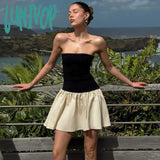Lunivop Slim Folds Dress For Women Bodycon Backless Splice Dresses Female Summer Sexy Off Shoulder