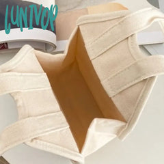 Lunivop Small Handbags For Women Korean Style Cute Cartoon Cat Canvas Bag 2024 Fashion Casual