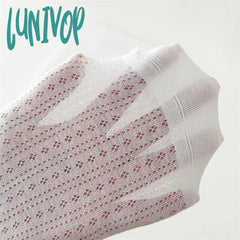 Lunivop Socks For Women Thin Summer New Candy Color Hollow Out Loose Women’s Casual Basic Sweet