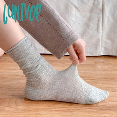 Lunivop Socks For Women Thin Summer New Candy Color Hollow Out Loose Women’s Casual Basic Sweet