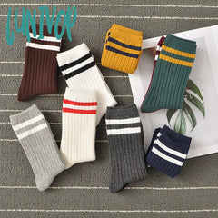 Lunivop Socks Women Woman Korean Version Japanese Striped Cotton Tube Pile Spring Ins Tide College