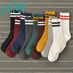 Lunivop Socks Women Woman Korean Version Japanese Striped Cotton Tube Pile Spring Ins Tide College