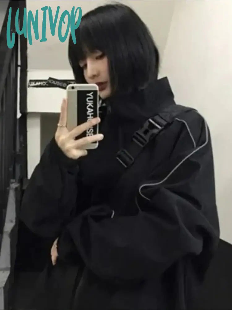 Lunivop Spring Autumn Trendy All Match Coat New Students Men Women Loose Simple Coats Hip Hop