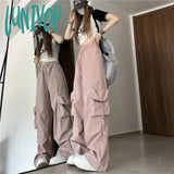 Lunivop Streetwear Cargo Pant Women Y2K Oversized Wide Leg Sweatpants Baggy Casual Joggers Bf High