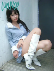 Lunivop Streetwear Women All Match Two Pieces Set Y2K Aesthetic Casual Fashion Patchwork Hooded