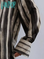 Lunivop Striped Printed Shirt 2024 Spring New Long Sleeve Single Breasted Lapel Collar Casual