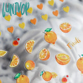 Lunivop Summer 3D Orange Strawberry Adhesive Nail Art Stickers 5D Soft Embossed Reliefs Decals