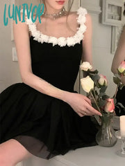 Lunivop Summer Bandage Sweet Dress Women Backless Kawaii Y2K Mini Female Causal Korean Fashion Sexy