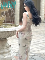 Lunivop Summer Elegant Bandage Bodycon Formal Occasion Dresses Women Vintage Floral Sleeveless