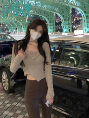 Lunivop Summer Elegant Knitted Sweater Women Pure Color Fashion Blouse Design Korean Style Short