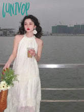Lunivop Summer Loose-Fitting Sleeveless Dresses Women Gentle Resort Style Temperament Senior Sense