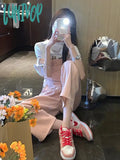 Lunivop Summer New Korean Ins Light-Colored Denim Overalls Women’s Casual High Waist Straight