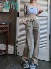 Lunivop Summer New Korean Style Solid Color Pocket Hot Girl Curling Overalls Trendy Retro Casual