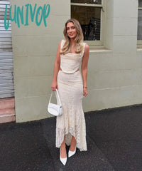 Lunivop Summer Sleeveless 2 Piece Sets Womens Outfits Elegant Formal Events Wedding Guest Dresses