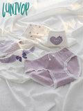 Lunivop Sweet And Lovely Purple Waist Pack Hip Cotton Crotch Women’s Underwear Girls Briefs