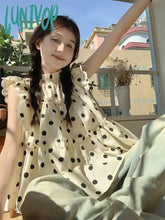 Lunivop Sweet Cute Polka Dots Shirts Women Streetwear Ruffles Flying Sleeve Blouses Summer Korean