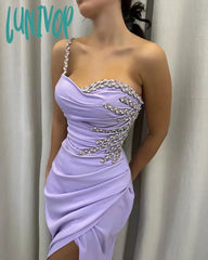 Lunivop Sweetheart Beaded Crystal Evening Dresses 2024 Floor-Length Sexy Mermaid Court Party Gown