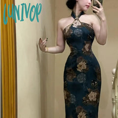 Lunivop Traditional Cheongsam Cos Pictorial Lady’s Homemade New Chinese Style Improvement Pure