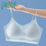 Lunivop Ultra-thin Seamless Bras For Women Ice Silk Underwear Small Chest Sexy Lingerie Padded Push Up Bra Sexy Tube Top Bra Intimates
