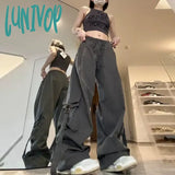 Lunivop Vintage Cargo Parachute Pants Women Oversized Y2k Harajuku Streetwear Korean Fashion Baggy Trousers Casual 90s Aesthetic