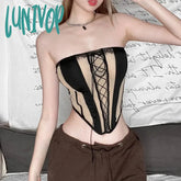 Lunivop Vintage Contrast Color Patchwork Sexy Hot Fashionable Personalized Street All-Match Cool