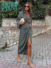 Lunivop Vintage Office Lady Solid Women Suits Long Sleeve Bow Shirts Tops + Side Split Pleated